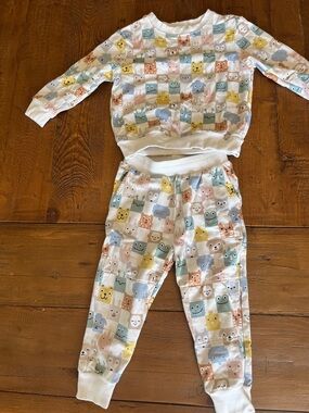 Little Sleepies play collection check mates joggers and sweatshirt 18-24